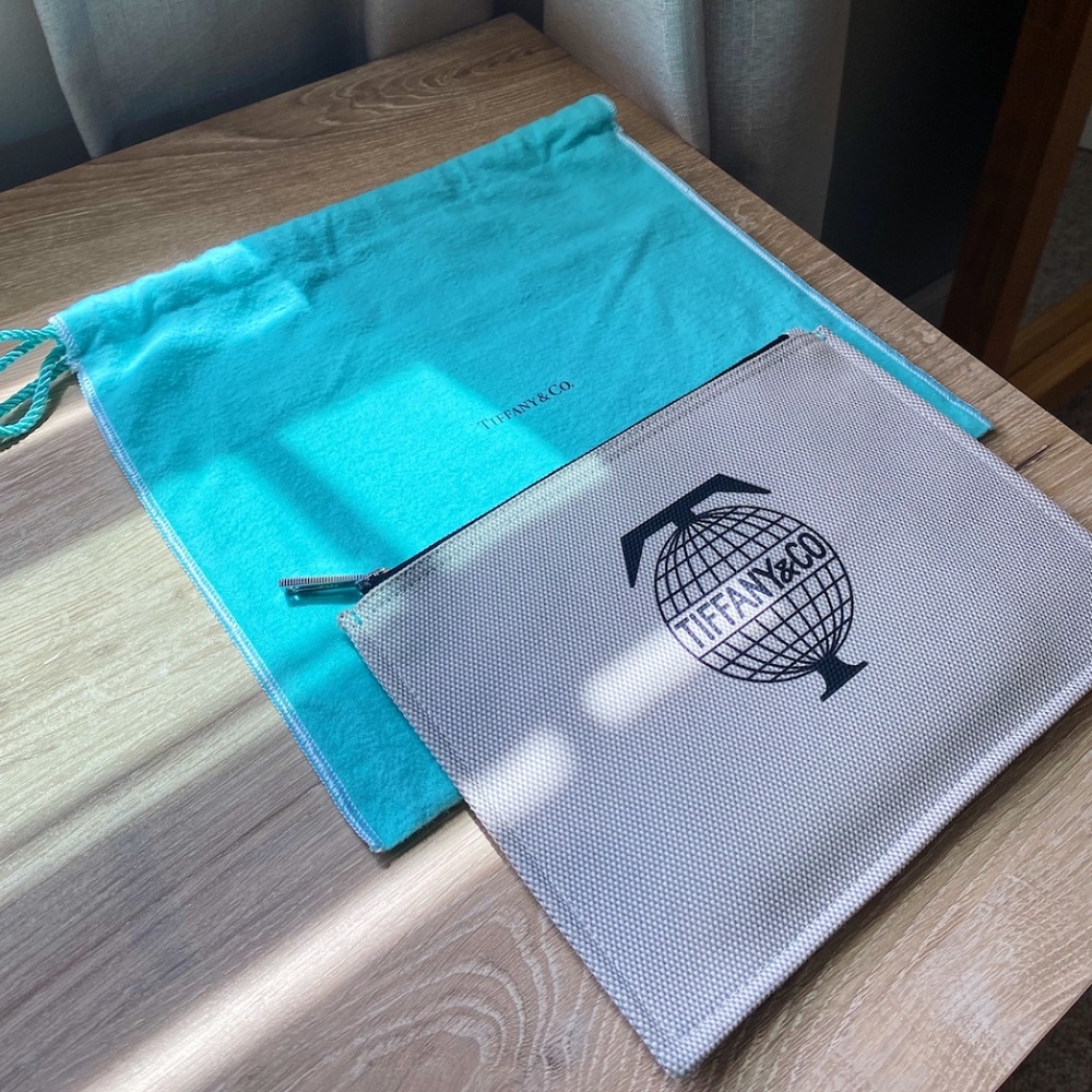 Authentic Tiffany & Co. Flat Travel Pouch: Vintage Style